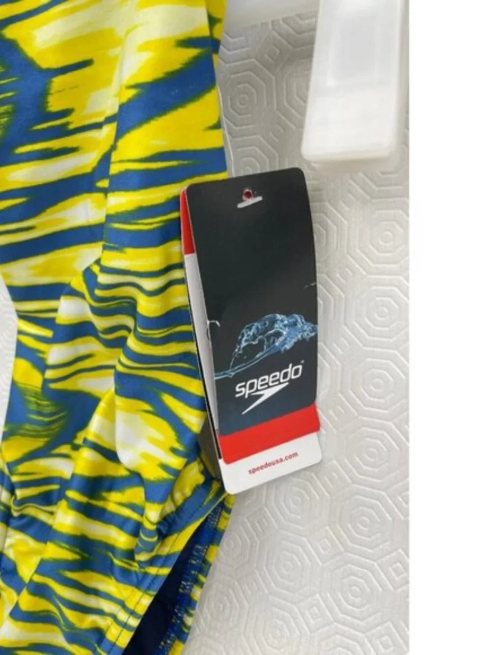 NWT Speedo Girls Pro LT One Piece Swimsuit Sapphire Gold Size US 4 Youth